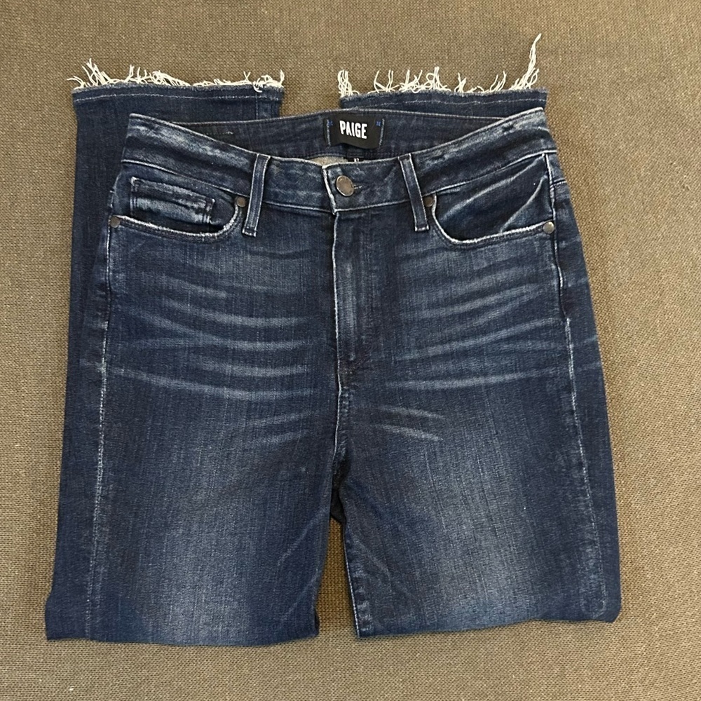 Paige Jacqueline Straight Raw Hem Jean